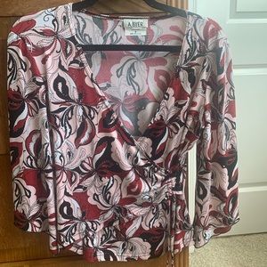 Vintage Floral Tie Blouse